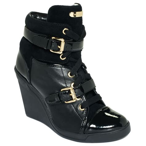 black wedge sneakers michael kors|zappos Michael Kors sneakers.